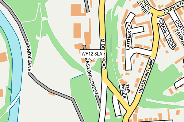 WF12 8LA map - OS OpenMap – Local (Ordnance Survey)