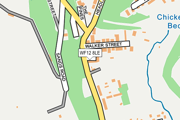 WF12 8LE map - OS OpenMap – Local (Ordnance Survey)