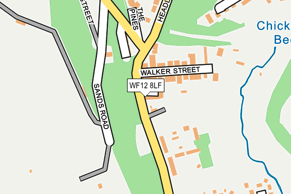 WF12 8LF map - OS OpenMap – Local (Ordnance Survey)