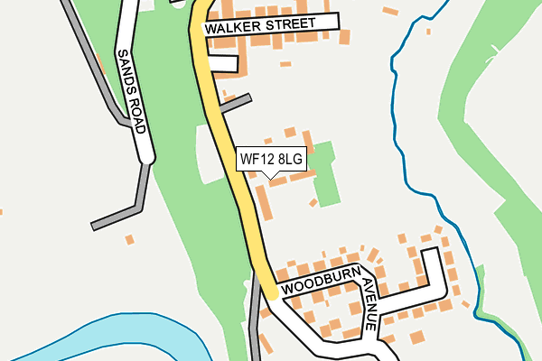 WF12 8LG map - OS OpenMap – Local (Ordnance Survey)