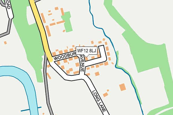 WF12 8LJ map - OS OpenMap – Local (Ordnance Survey)