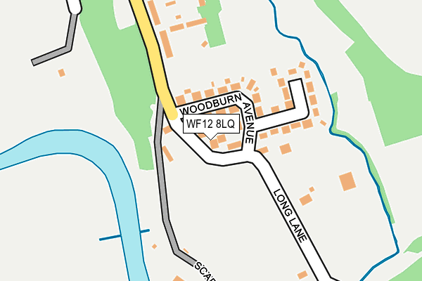 WF12 8LQ map - OS OpenMap – Local (Ordnance Survey)