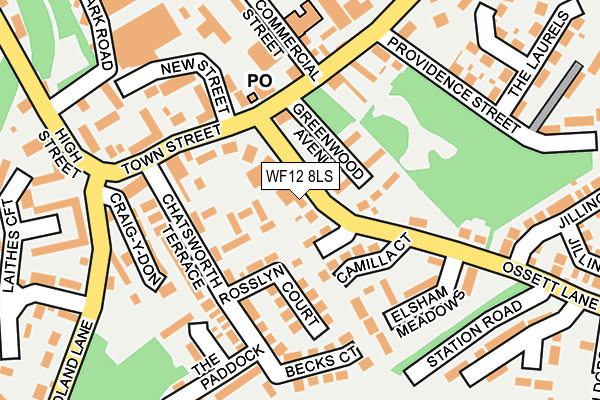 WF12 8LS map - OS OpenMap – Local (Ordnance Survey)