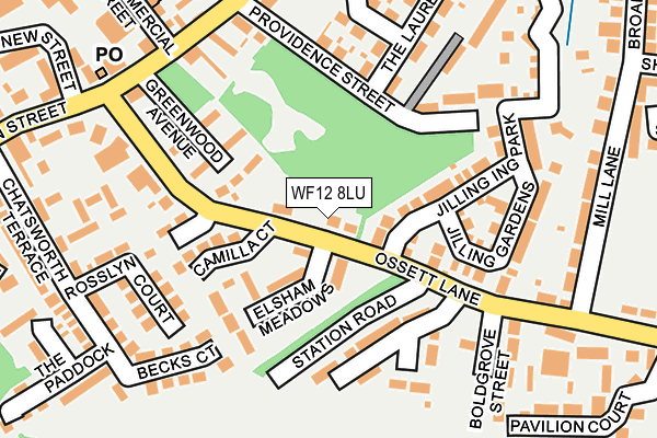 WF12 8LU map - OS OpenMap – Local (Ordnance Survey)