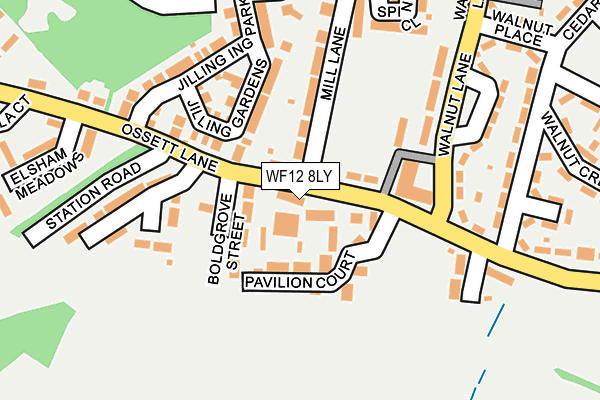 WF12 8LY map - OS OpenMap – Local (Ordnance Survey)