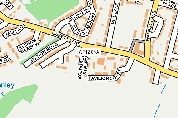 WF12 8NA map - OS OpenMap – Local (Ordnance Survey)