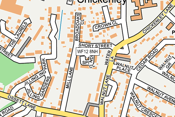 WF12 8NH map - OS OpenMap – Local (Ordnance Survey)