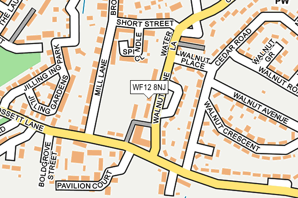 WF12 8NJ map - OS OpenMap – Local (Ordnance Survey)