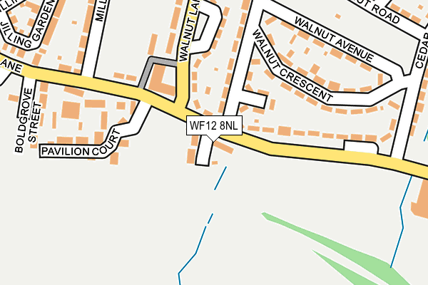 WF12 8NL map - OS OpenMap – Local (Ordnance Survey)