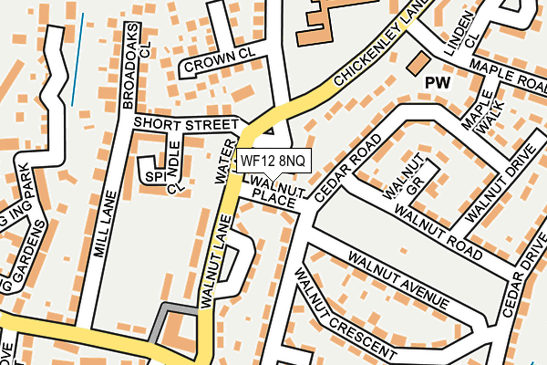 WF12 8NQ map - OS OpenMap – Local (Ordnance Survey)