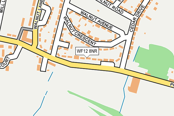 WF12 8NR map - OS OpenMap – Local (Ordnance Survey)