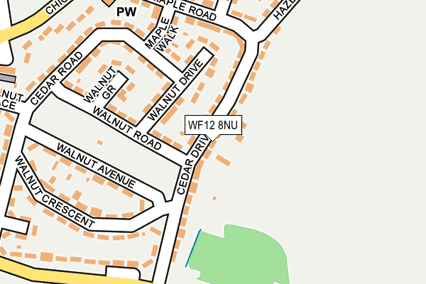 WF12 8NU map - OS OpenMap – Local (Ordnance Survey)