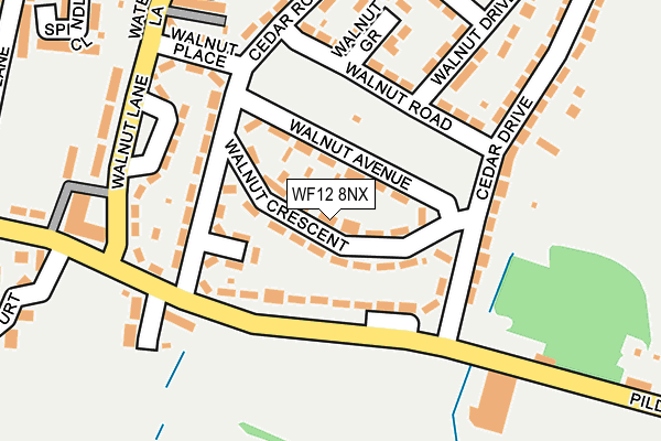 WF12 8NX map - OS OpenMap – Local (Ordnance Survey)