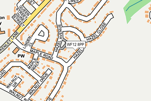 WF12 8PP map - OS OpenMap – Local (Ordnance Survey)