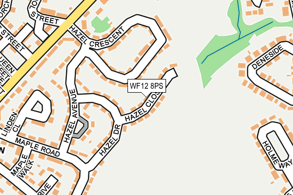 WF12 8PS map - OS OpenMap – Local (Ordnance Survey)