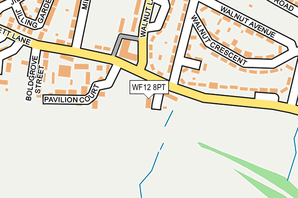 WF12 8PT map - OS OpenMap – Local (Ordnance Survey)