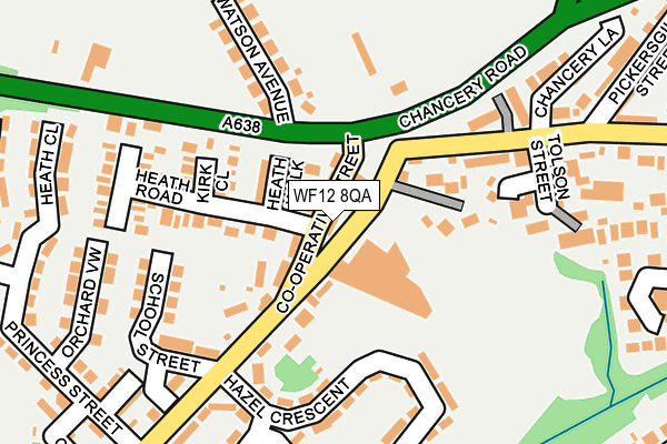 WF12 8QA map - OS OpenMap – Local (Ordnance Survey)