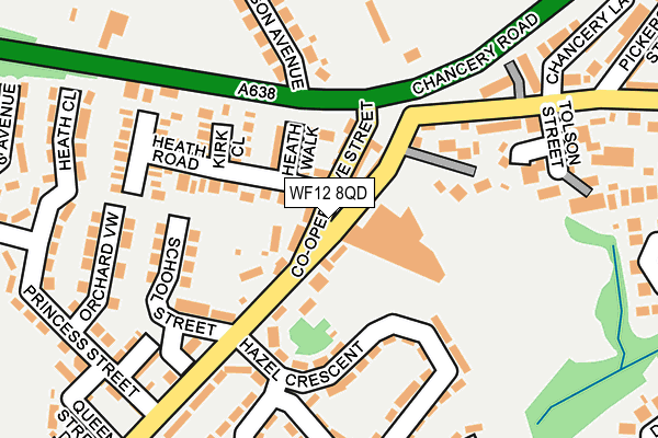 WF12 8QD map - OS OpenMap – Local (Ordnance Survey)
