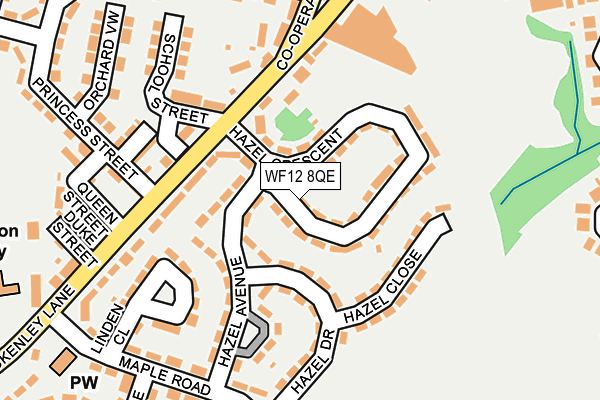 WF12 8QE map - OS OpenMap – Local (Ordnance Survey)