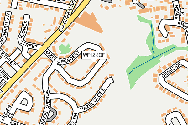 WF12 8QF map - OS OpenMap – Local (Ordnance Survey)
