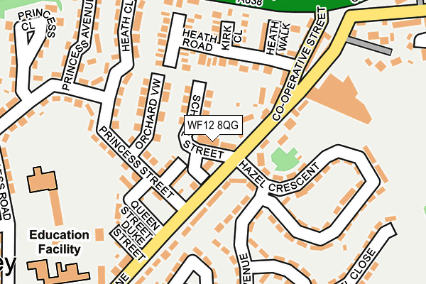 WF12 8QG map - OS OpenMap – Local (Ordnance Survey)