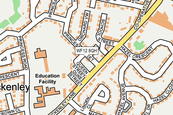 WF12 8QH map - OS OpenMap – Local (Ordnance Survey)