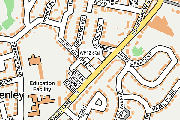 WF12 8QJ map - OS OpenMap – Local (Ordnance Survey)