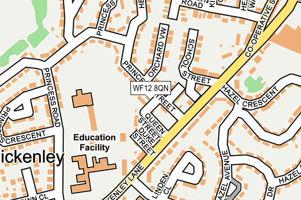 WF12 8QN map - OS OpenMap – Local (Ordnance Survey)