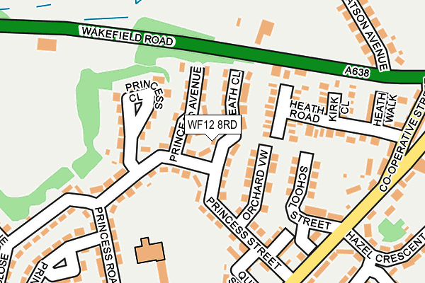 WF12 8RD map - OS OpenMap – Local (Ordnance Survey)