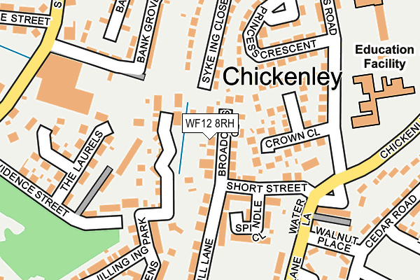 WF12 8RH map - OS OpenMap – Local (Ordnance Survey)
