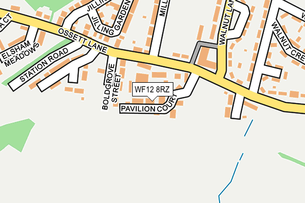 WF12 8RZ map - OS OpenMap – Local (Ordnance Survey)