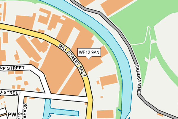 WF12 9AN map - OS OpenMap – Local (Ordnance Survey)