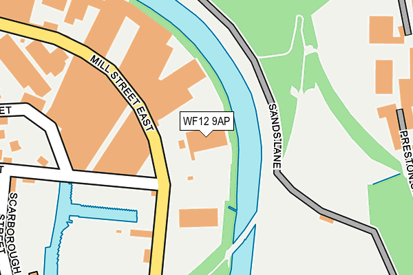 WF12 9AP map - OS OpenMap – Local (Ordnance Survey)