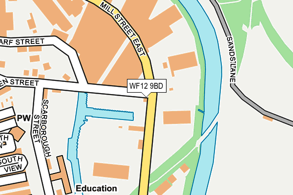 WF12 9BD map - OS OpenMap – Local (Ordnance Survey)