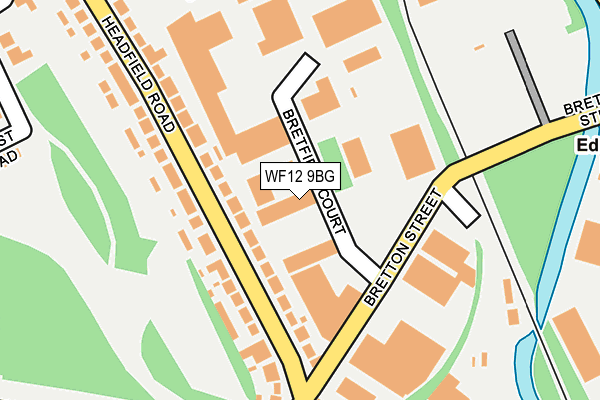 WF12 9BG map - OS OpenMap – Local (Ordnance Survey)