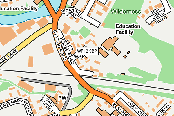 WF12 9BP map - OS OpenMap – Local (Ordnance Survey)