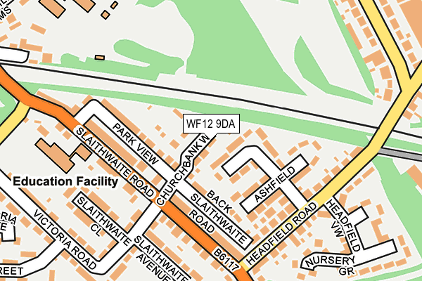 WF12 9DA map - OS OpenMap – Local (Ordnance Survey)