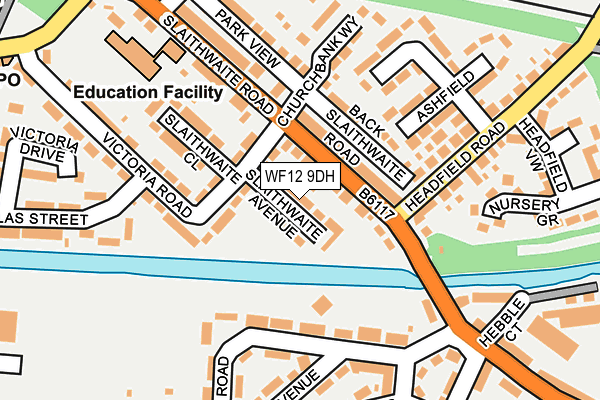WF12 9DH map - OS OpenMap – Local (Ordnance Survey)