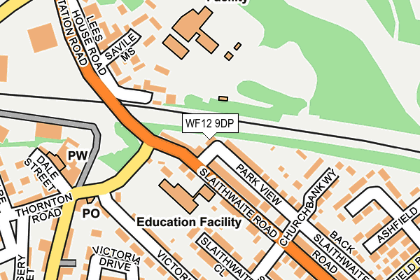 WF12 9DP map - OS OpenMap – Local (Ordnance Survey)