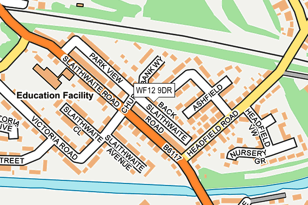 WF12 9DR map - OS OpenMap – Local (Ordnance Survey)