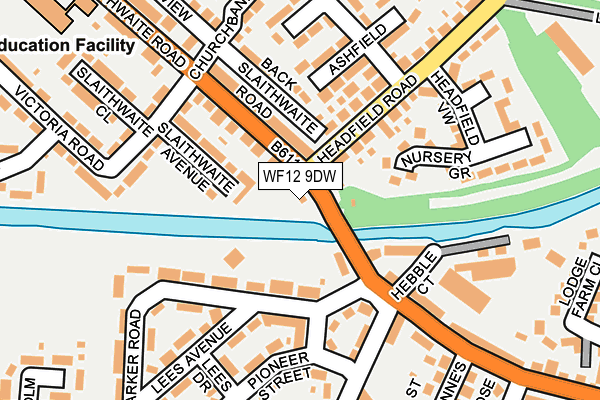 WF12 9DW map - OS OpenMap – Local (Ordnance Survey)