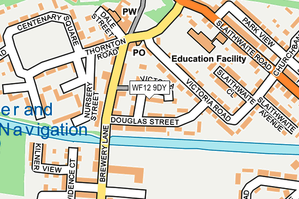 WF12 9DY map - OS OpenMap – Local (Ordnance Survey)