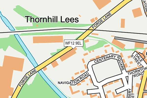 WF12 9EL map - OS OpenMap – Local (Ordnance Survey)