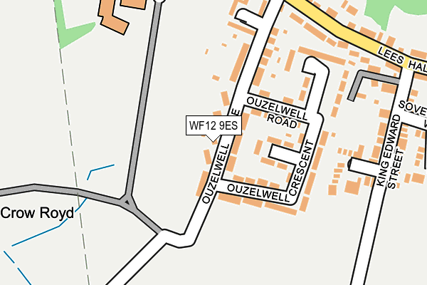 WF12 9ES map - OS OpenMap – Local (Ordnance Survey)
