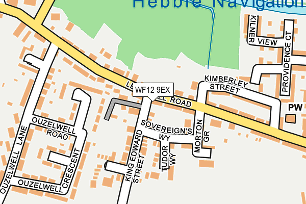 WF12 9EX map - OS OpenMap – Local (Ordnance Survey)