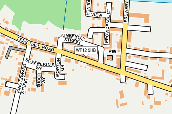 WF12 9HB map - OS OpenMap – Local (Ordnance Survey)