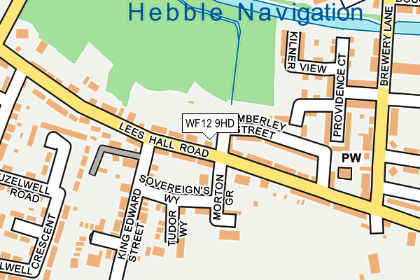 WF12 9HD map - OS OpenMap – Local (Ordnance Survey)