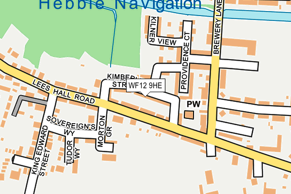 WF12 9HE map - OS OpenMap – Local (Ordnance Survey)
