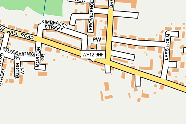 WF12 9HF map - OS OpenMap – Local (Ordnance Survey)