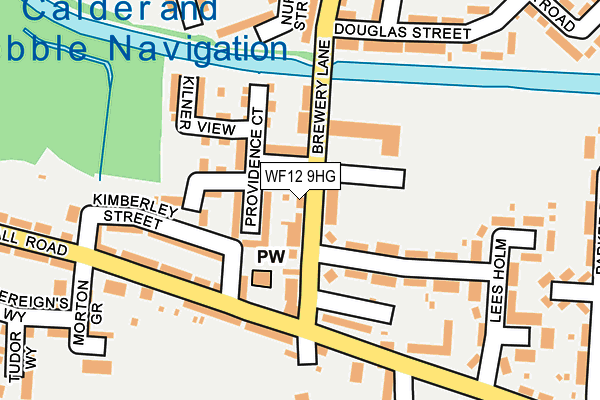 WF12 9HG map - OS OpenMap – Local (Ordnance Survey)